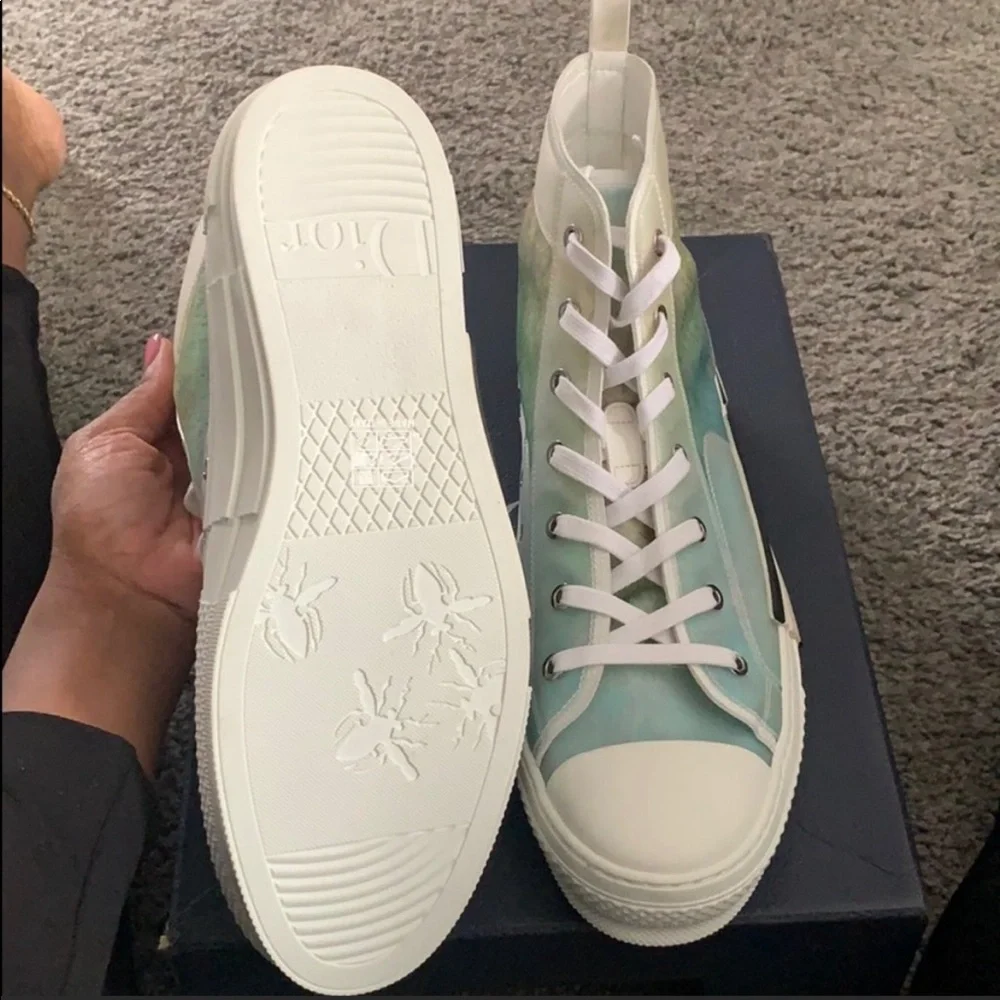 !!Repost!! Dior Men's High Top Sneakers. - Picture 5 of 6